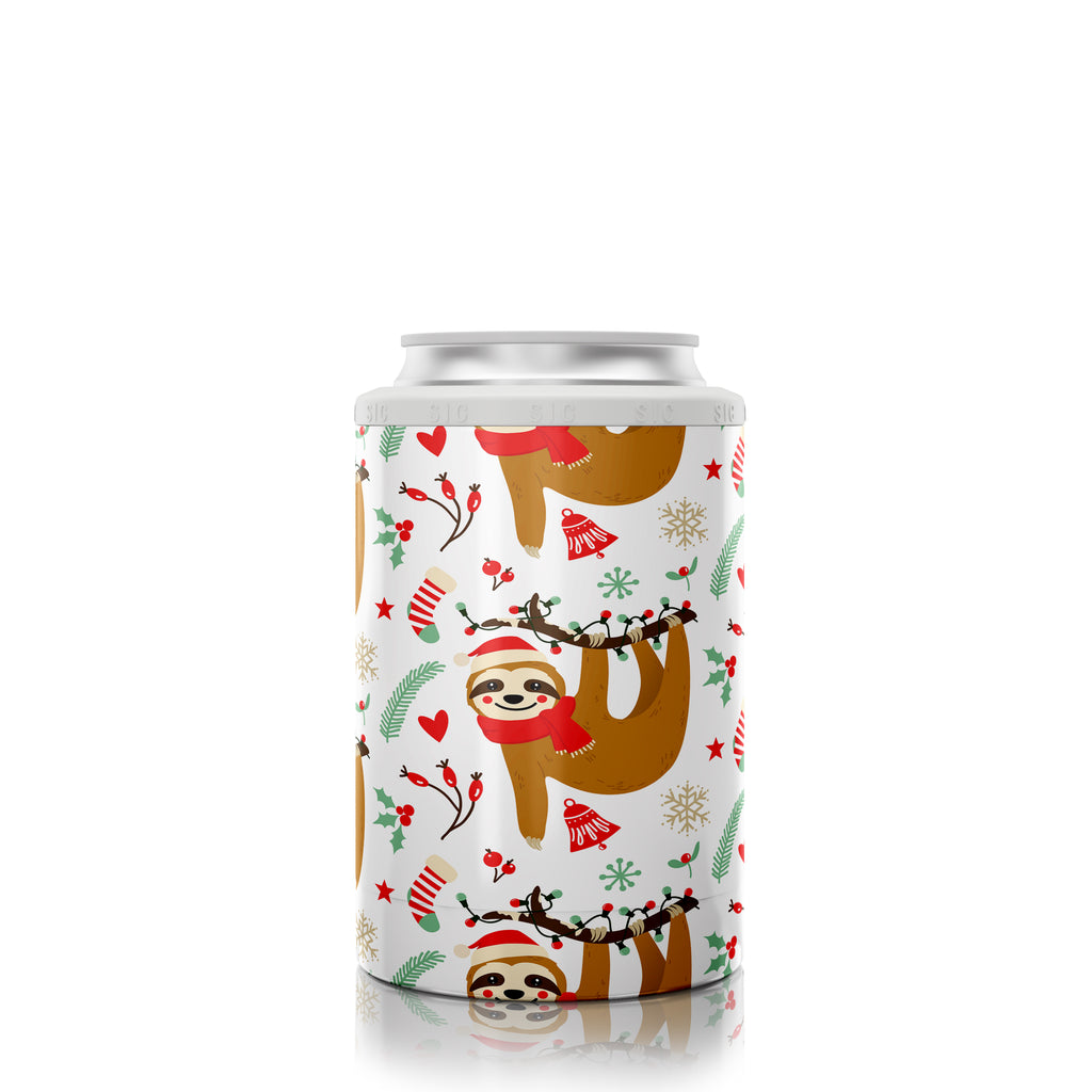 12 oz. Can Cooler Festive Sloths ( 12 pack )