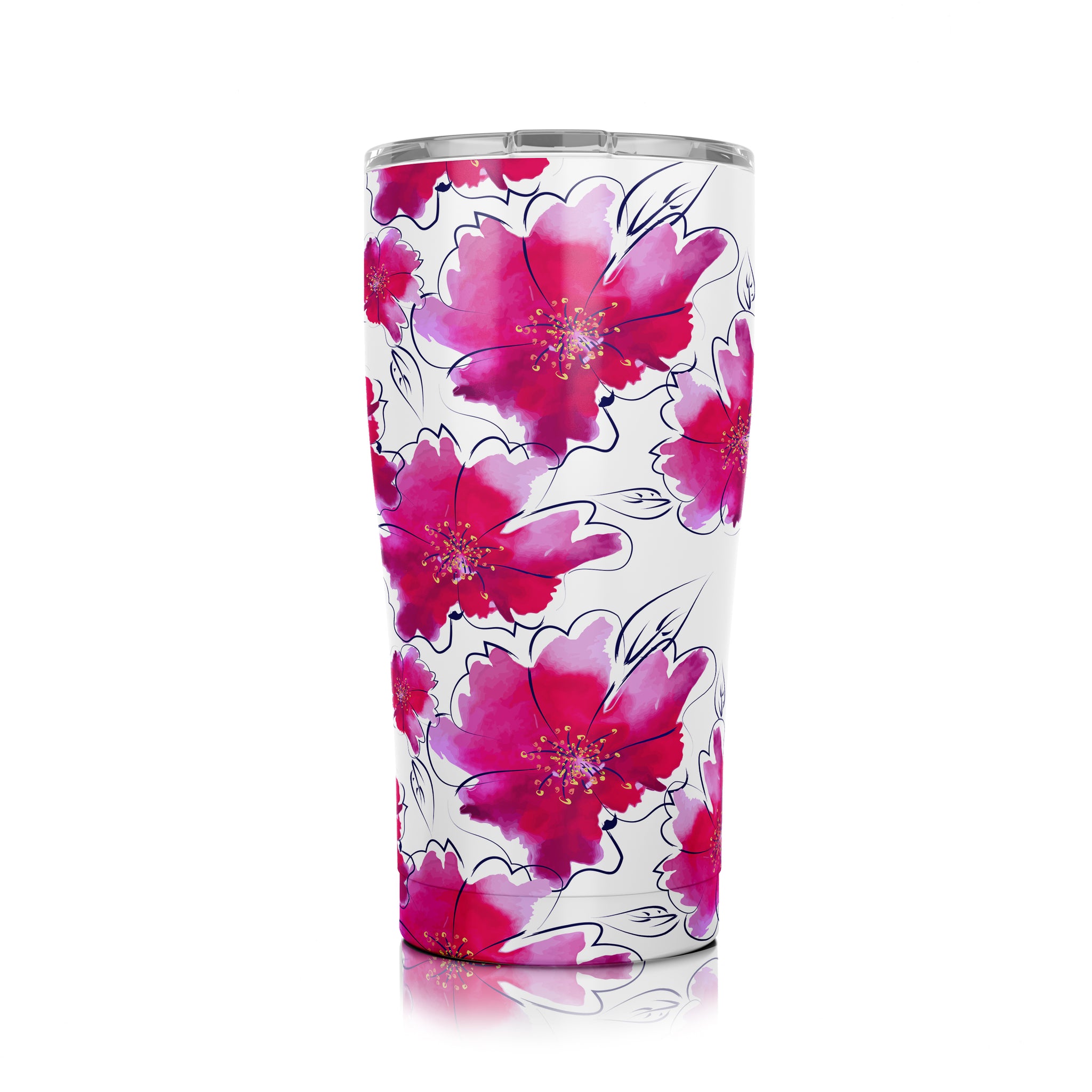 20 oz. Floral watercolor