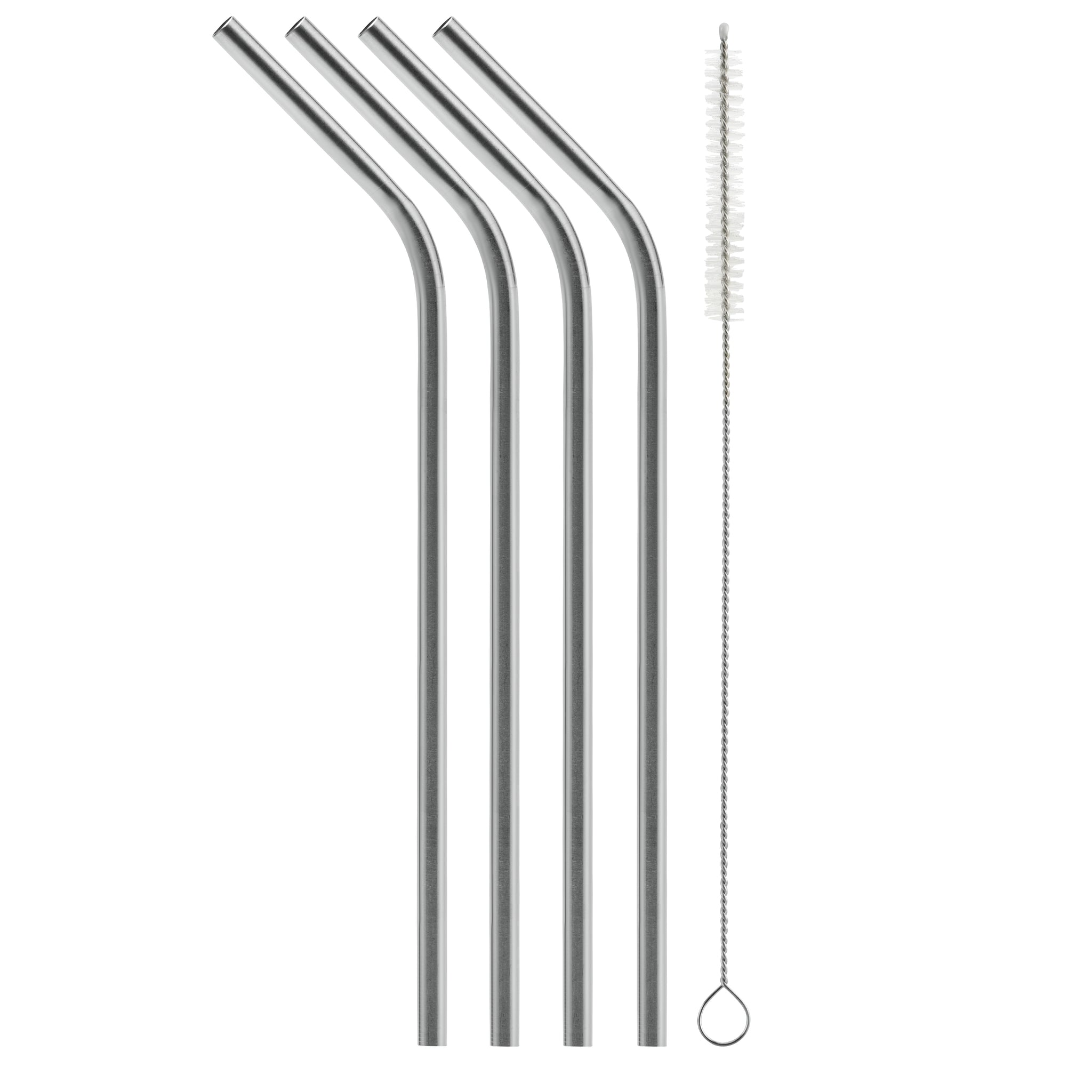 Curved Stainless Steel Straws (40 pack)