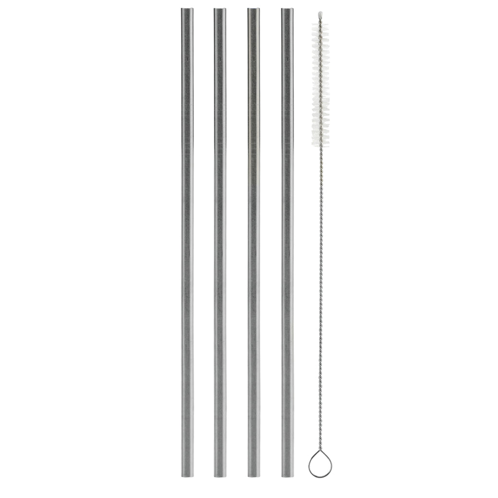 Straight Stainless Steel Straws (40 pack)