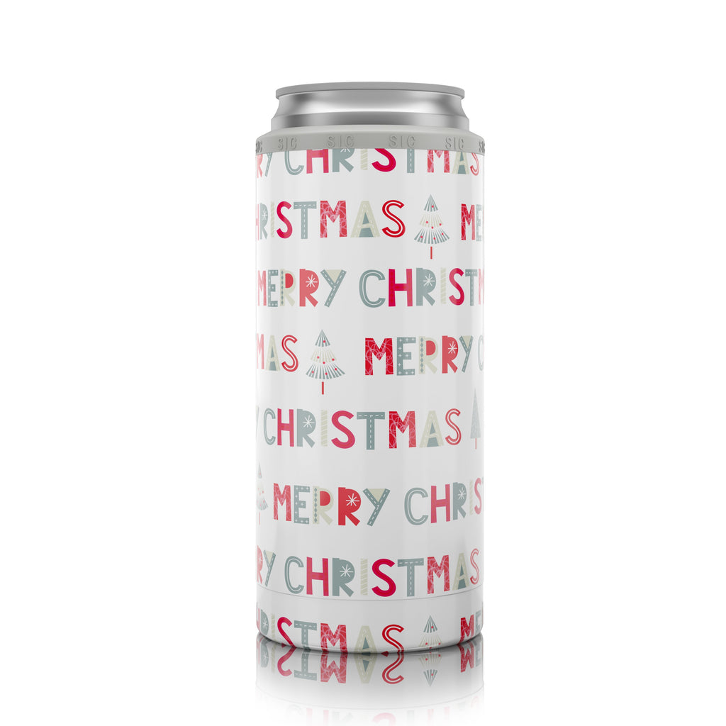 Slim Can Cooler Merry Christmas