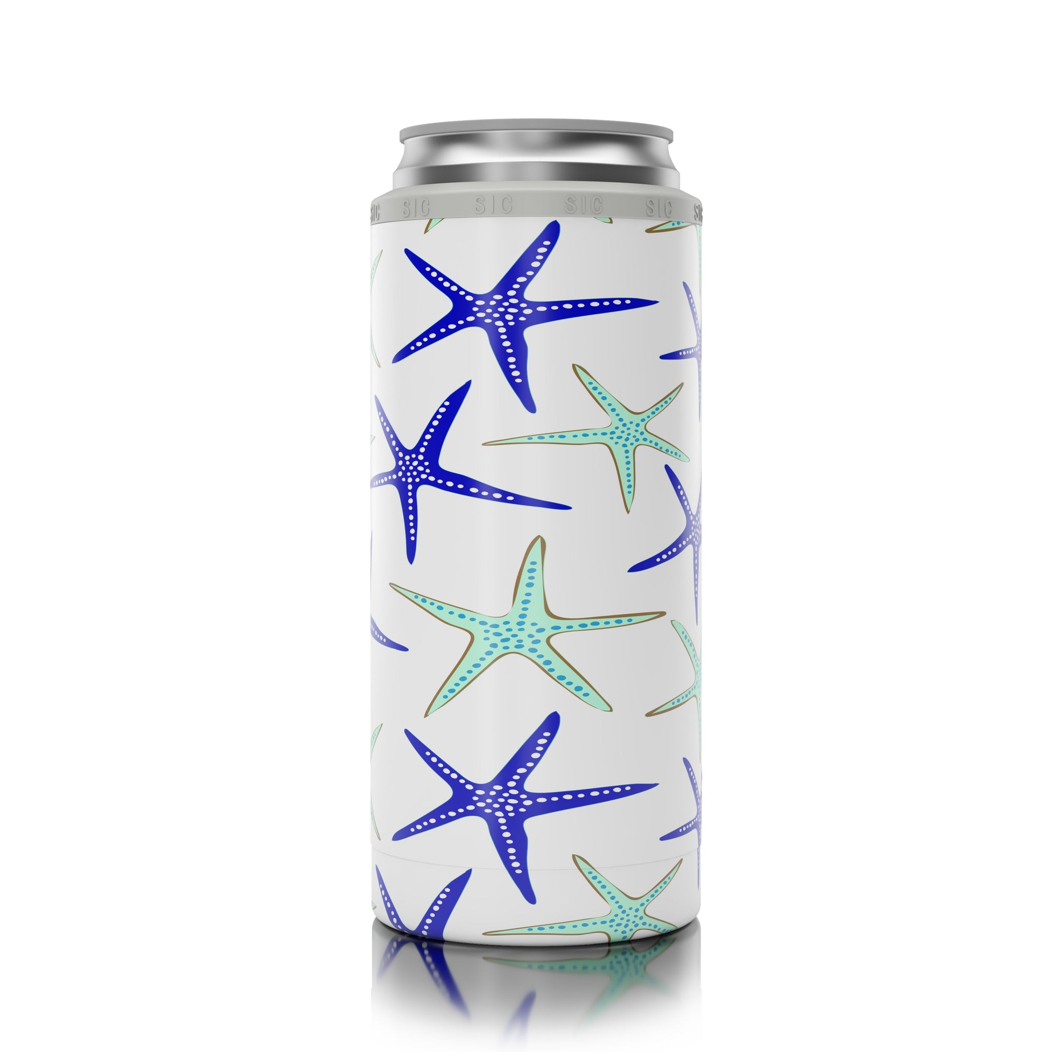 Slim Can Cooler Nautical Starfish ( 12 pack )