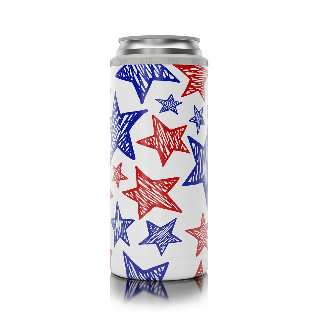 Slim Can Cooler USA Stars ( 12 pack )