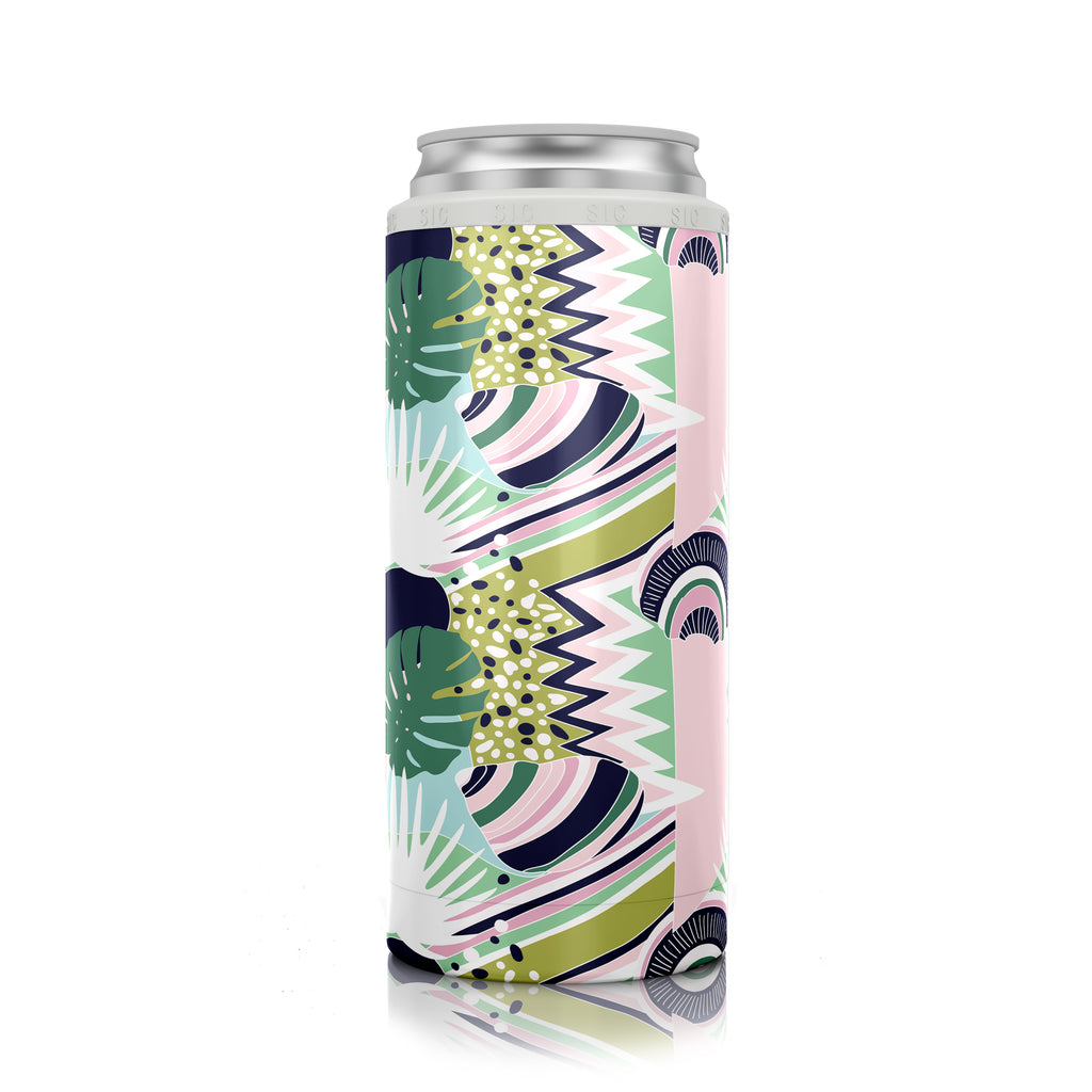 Slim Can Cooler Abstract Leaves ( 12 pack )