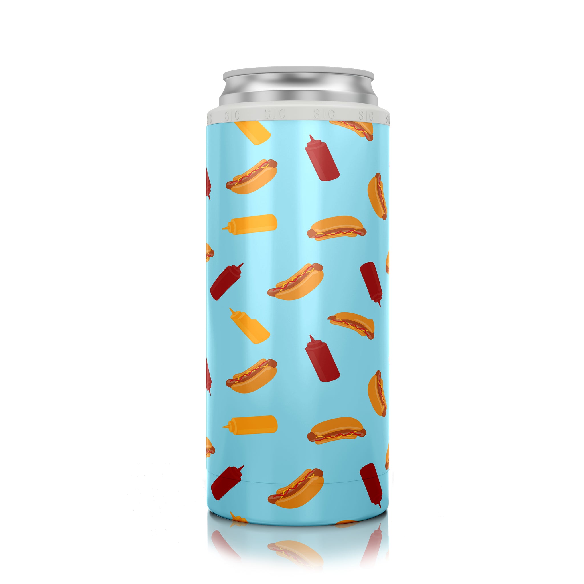 Slim Can Cooler Hot Dogs