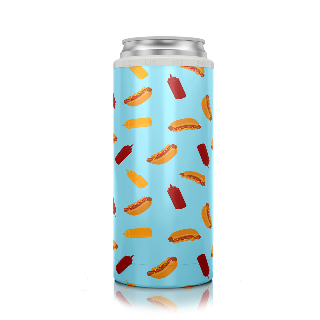 16 oz. Slim Can Cooler | Hot Dogs (12 pack)