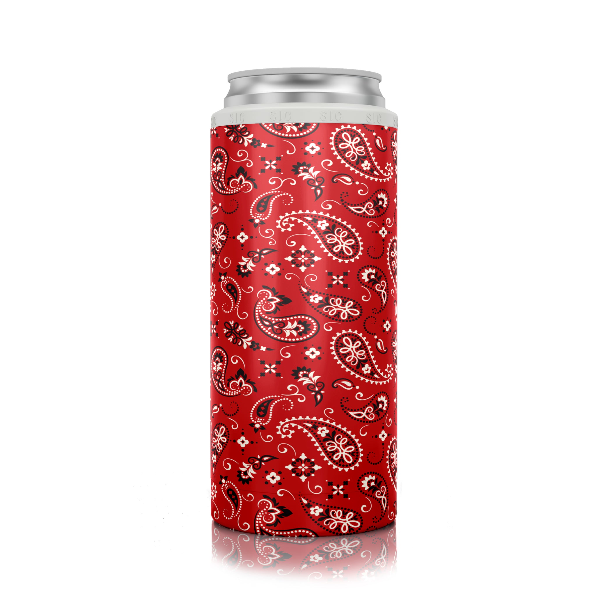 Slim Can Cooler Red Bandana ( 12 pack )