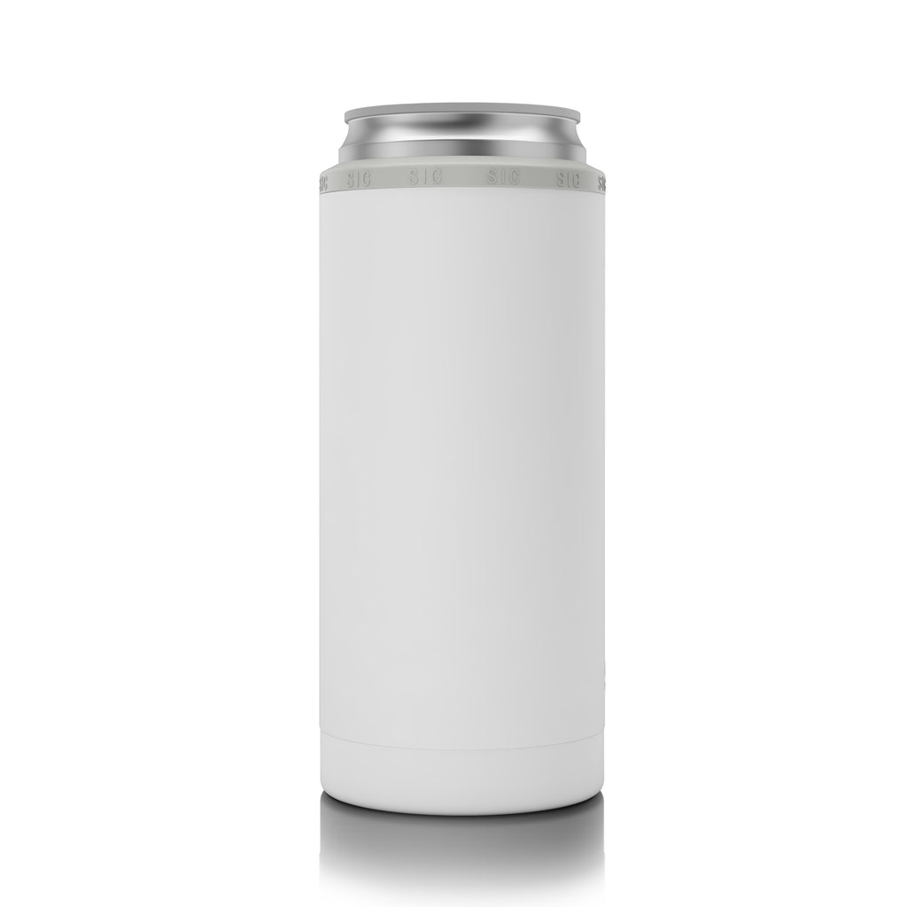 Slim Can Matte White 12 Pack