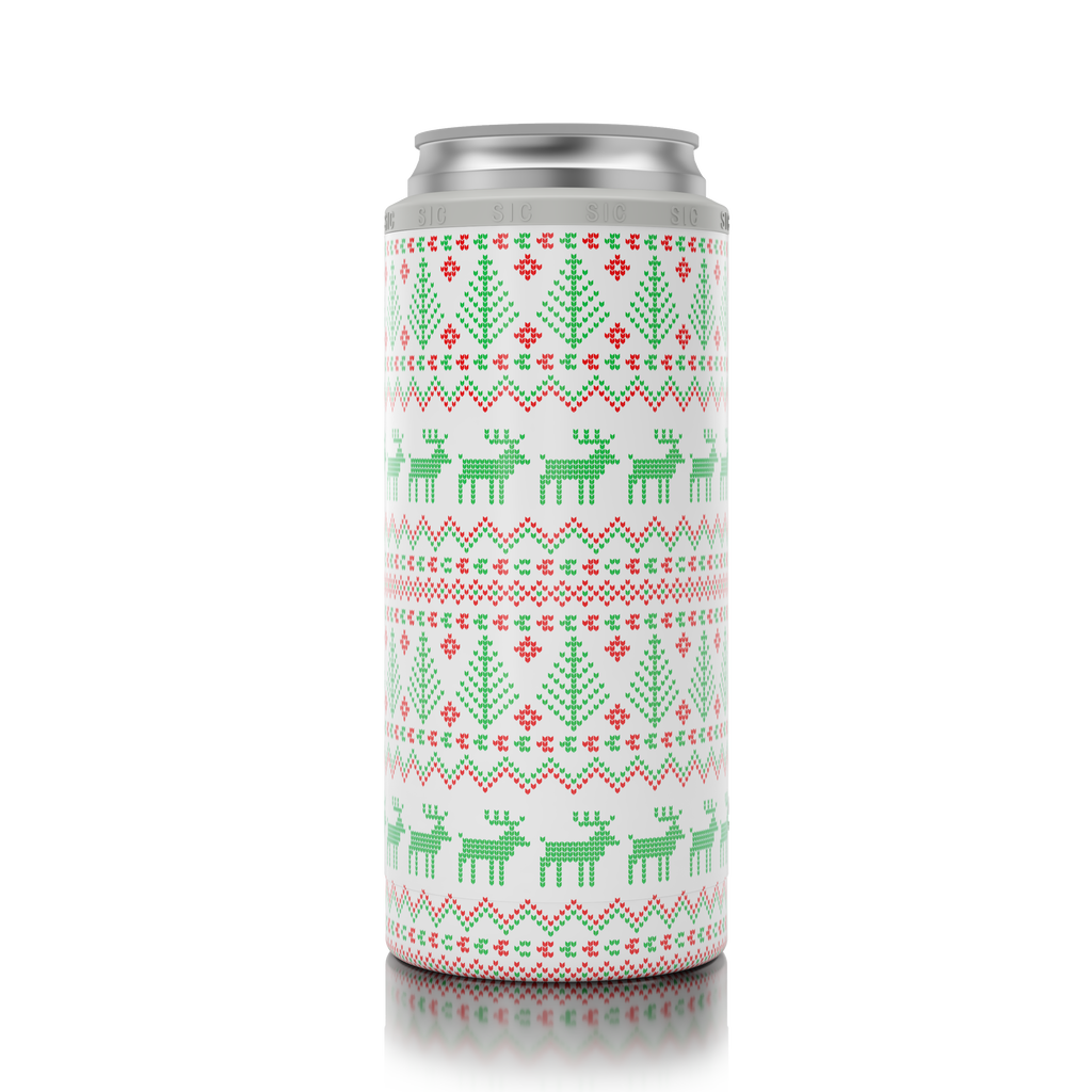 Slim Can Cooler Christmas Sweater